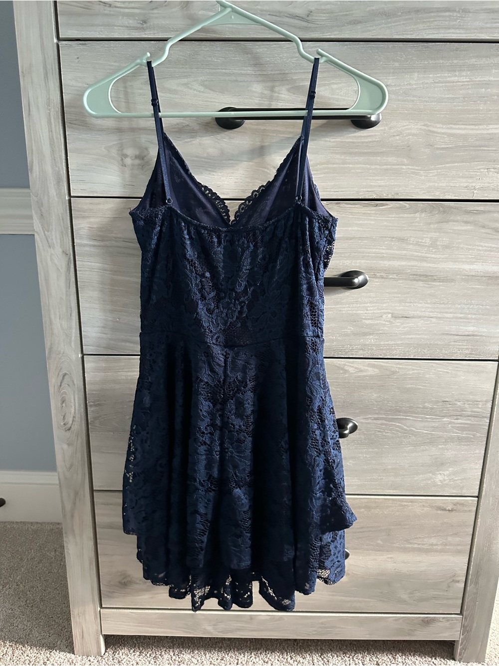 Windsor Navy Lace A-Line Mini Dress - Picture 2 of 2